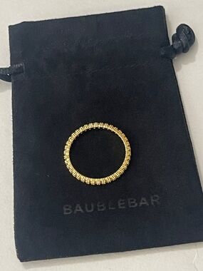 Women’s BaubleBar Gold Baguette-Style Stacking Ring Sz 11.5